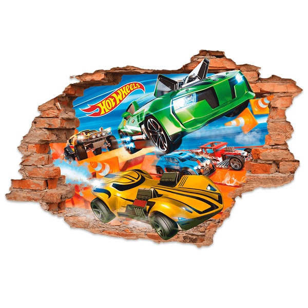 Adesivi per Bambini: Buco nel muro Hot Wheels
