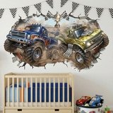Adesivi per Bambini: Buco nel Muro Monster Trucks in Gara 5