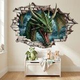 Adesivi per Bambini: Buco nel Muro Velociraptor Azione 6