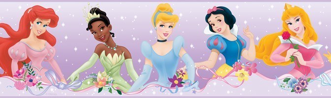 Adesivi per Bambini: Confine  Principesse Disney