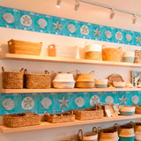 Adesivi Murali: Carta da parate bordo conchiglie 6