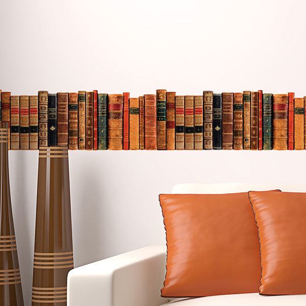 Bordi adesivi per muro mural libri
