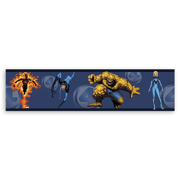 Adesivi per Bambini: Bordi per camerette bambini The Fantastic 4