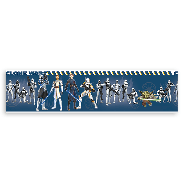 Adesivi per Bambini: Bordi per pareti per camerette Clone Wars