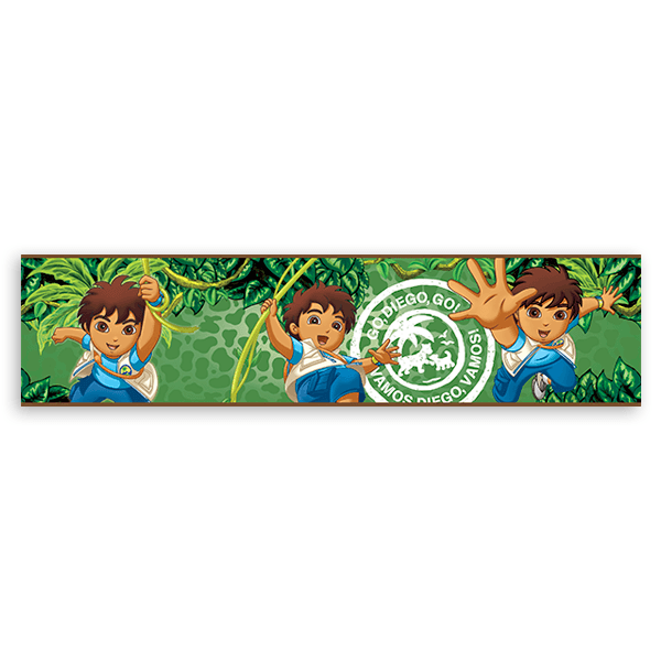 Adesivi per Bambini: Bordi per muro per camera da letto Go Diego Go!