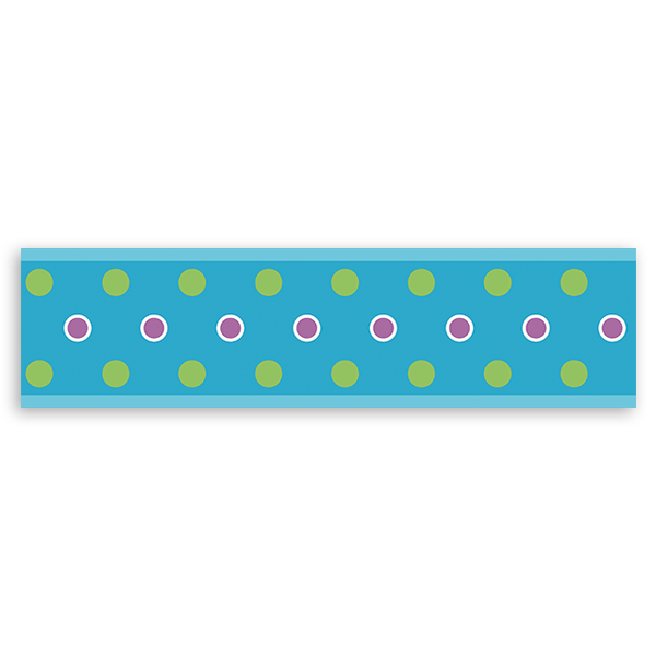 Adesivi per Bambini: Bordo Blu con cerchi