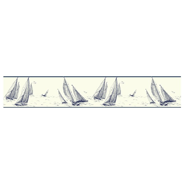 Adesivi Murali: Barche a Vela Disegnate