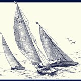 Adesivi Murali: Barche a Vela Disegnate 3
