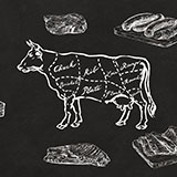 Adesivi Murali: Tipi di carne 3