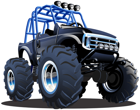 Adesivi per Bambini: Monster Truck Safari