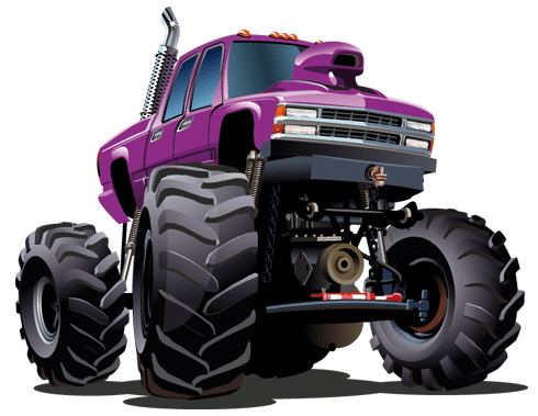 Adesivi per Bambini: Mostro Camion Viola