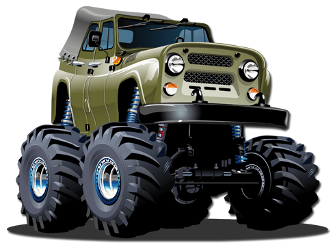 Adesivi per Bambini: Monster Truck Jeep