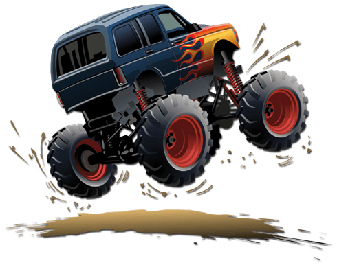 Adesivi per Bambini: Monster Truck acrobazie