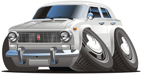 Adesivi per Bambini: Auto d'epoca in argento