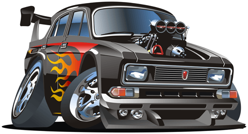 Adesivi per Bambini: Auto d'epoca nero