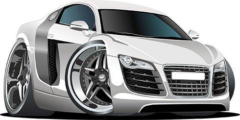 Adesivi per Bambini: Auto sportiva bianca