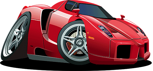 Adesivi per Bambini: Rosso auto sportiva