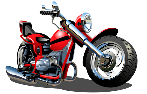 Adesivi per Bambini: Motocicletta Harley rosso e nero