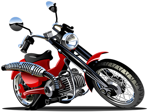 Adesivi per Bambini: Motocicletta Harley Rosso