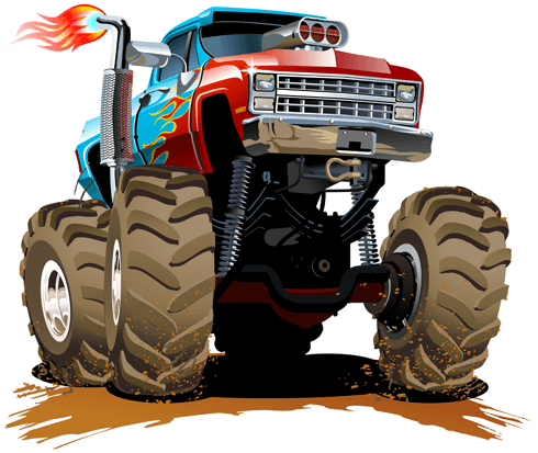 Adesivi per Bambini: Monster Truck blu e rosso