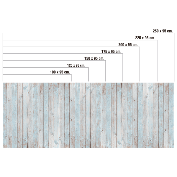 Adesivi Murali: Piattaforma rustica blu