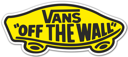 Adesivi per Auto e Moto: Vans off the wall giallo