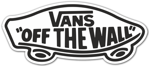 Adesivi per Auto e Moto: Vans off the wall bianco