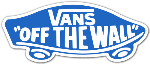 Adesivi per Auto e Moto: Vans off the wall blu