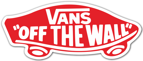 Adesivi per Auto e Moto: Vans off the wall rosso