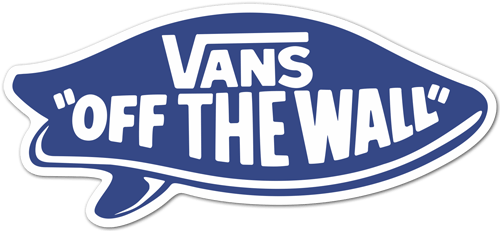 Adesivi per Auto e Moto: Vans off the wall blu surf
