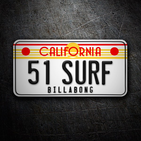 Adesivi per Auto e Moto: Billabong California targa