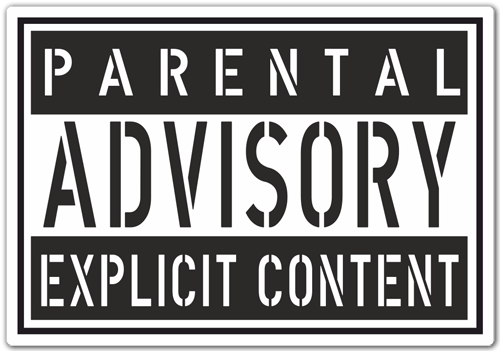 Adesivi per Auto e Moto: Parental Advisory Explicit Content
