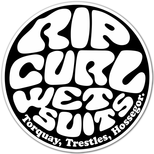 Adesivi per Auto e Moto: Rip Curl Curl Wet Suits bianco e nero