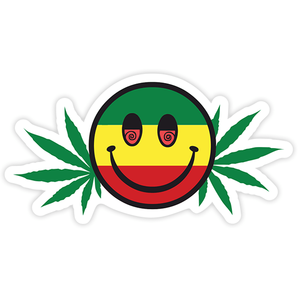 Adesivi per Auto e Moto: Emoji marijuana