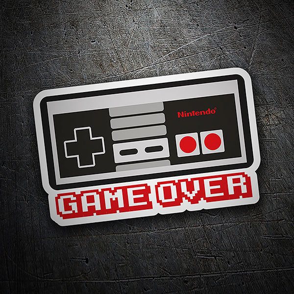 Adesivi per Auto e Moto: Game Over mando Nintendo