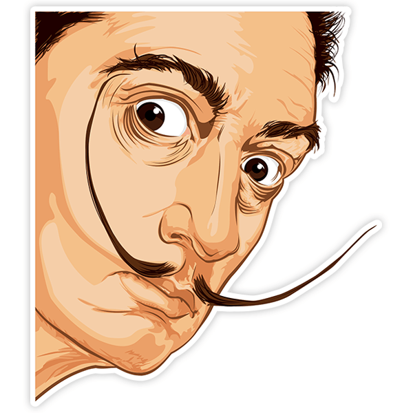 Adesivi per Auto e Moto: Ritratto di Salvador Dalí