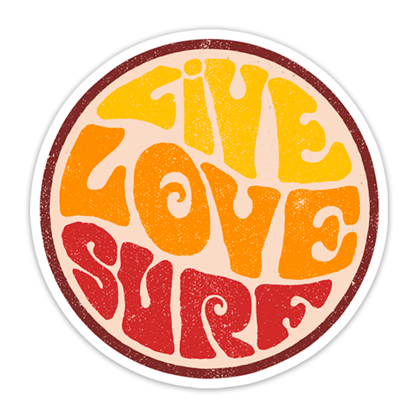 Adesivi per Auto e Moto: Live Love Surf