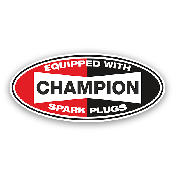 Adesivi per Auto e Moto: Champion Spark Plugs