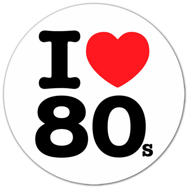 Adesivi per Auto e Moto: I love 80s