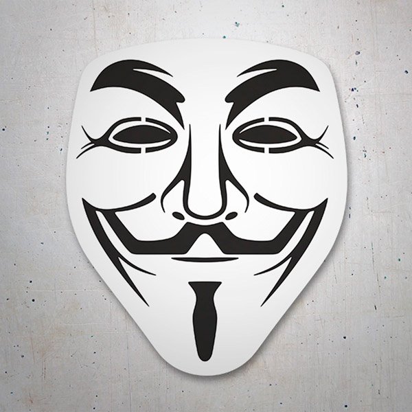 Adesivi per Auto e Moto: V per Vendetta - Anonymous Maschera