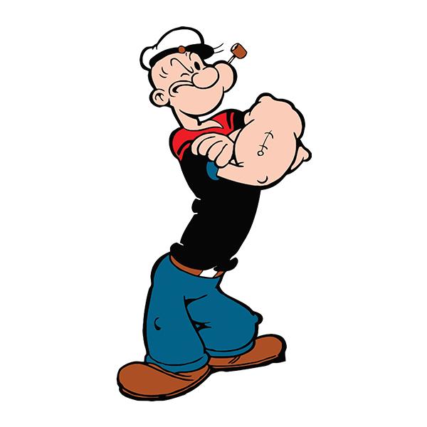 Adesivi per Auto e Moto: Popeye il Marinaio