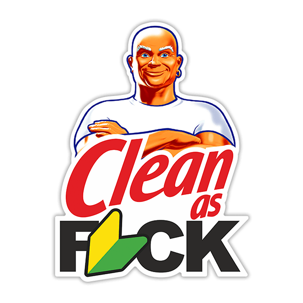 Adesivi per Auto e Moto: Mr Clean