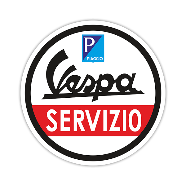 Adesivi per Auto e Moto: Vespa Servizio