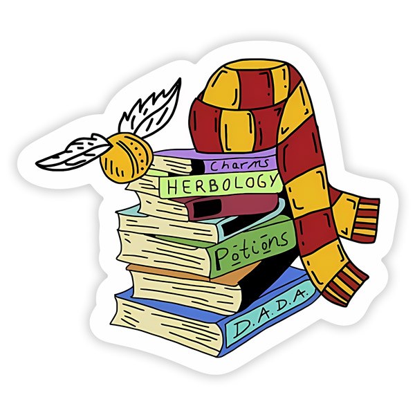 Adesivi per Auto e Moto: Libri di Hogwarts