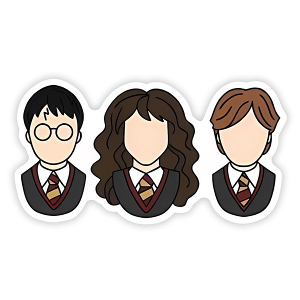 Adesivi per Auto e Moto: Harry, Hermione y Ron