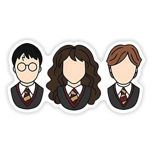Adesivi per Auto e Moto: Harry, Hermione y Ron