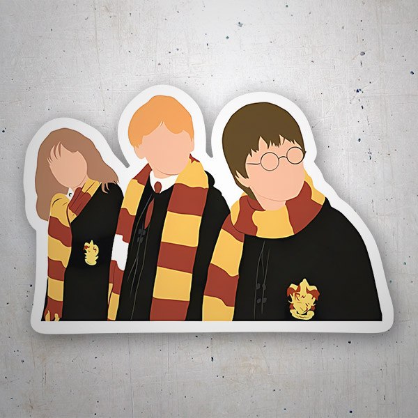 Adesivi per Auto e Moto: Harry, Hermione e Ron a Hogwarts