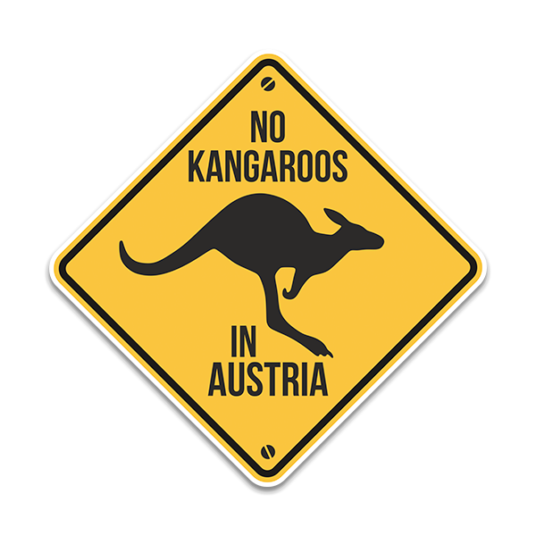 Adesivi per Auto e Moto: No kangaroos in austria