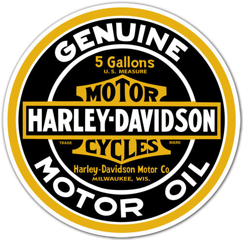 Adesivi per Auto e Moto: Genuine Harley Davidson Motor Oil