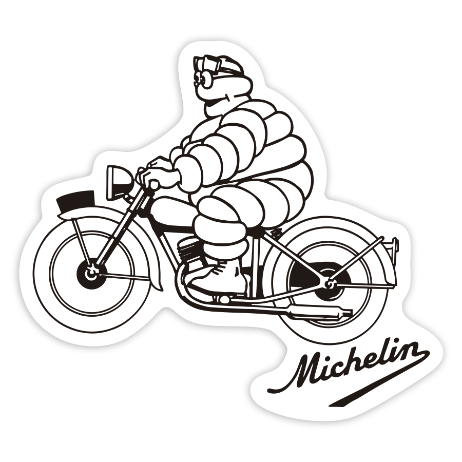 Adesivi per Auto e Moto: Michelin Moto Vintage